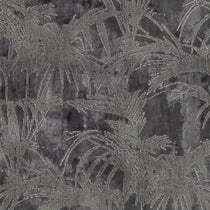 Tropicale Velvet Charcoal Fabric by the Metre